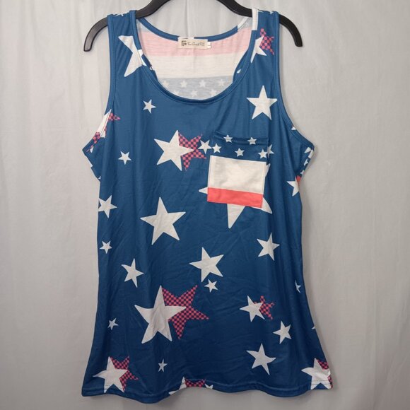 STARS AND STRIPES PATRIOTIC TANKTOP - Picture 12 of 13